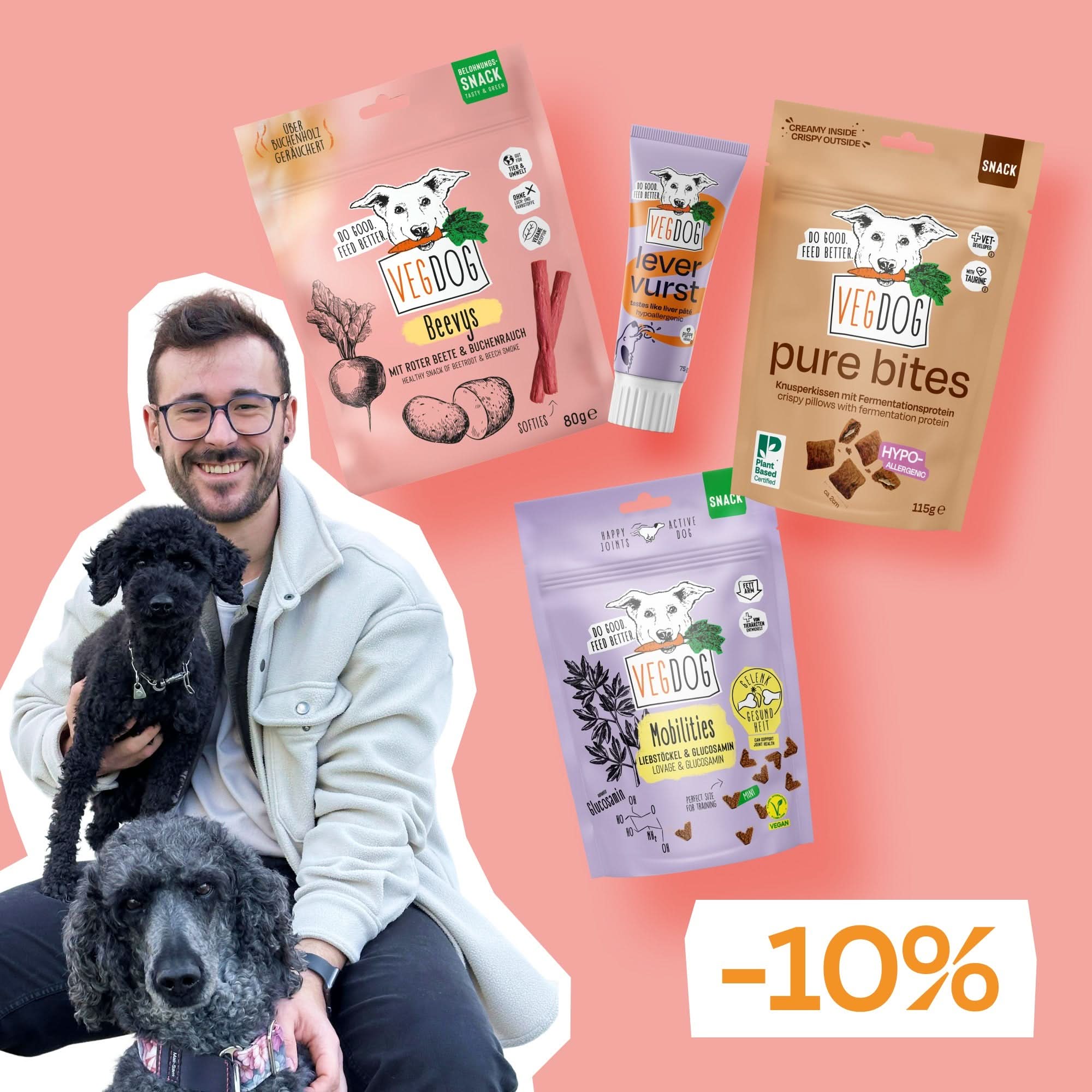 Schnellbestellung: Vegane Snacks für Hunde – VEGDOG